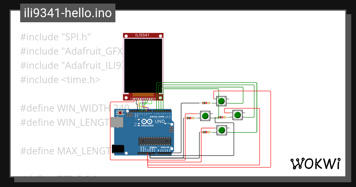 ili9341-hello.ino - Wokwi ESP32, STM32, Arduino Simulator