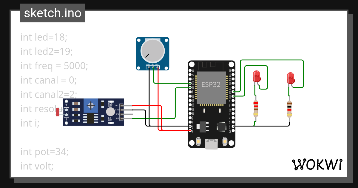 ESP32 pwm - Wokwi ESP32, STM32, Arduino Simulator