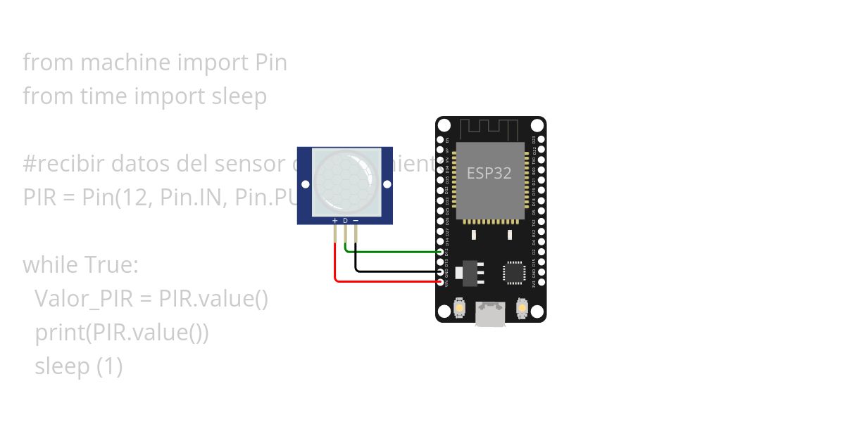 Sensor de movimiento PIR simulation