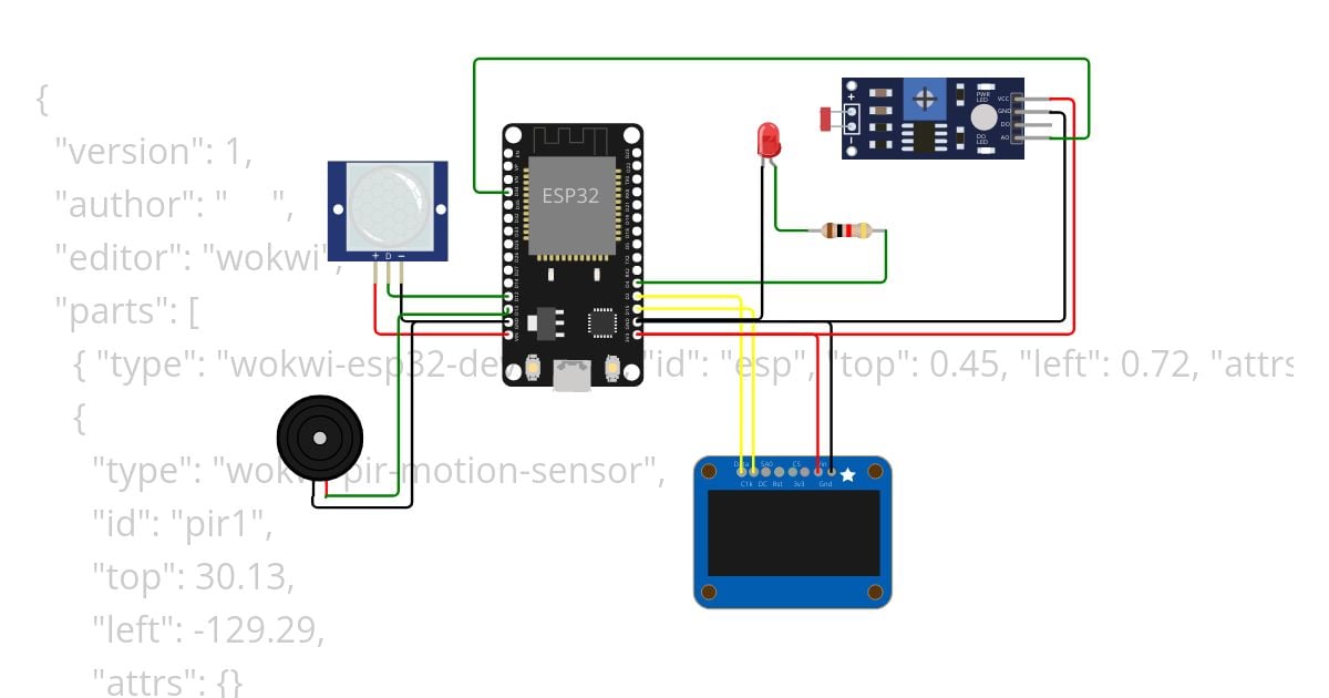 Sistema de alarma completo simulation