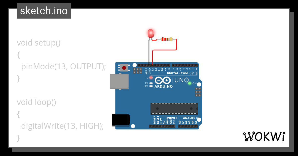 LED - Wokwi ESP32, STM32, Arduino Simulator