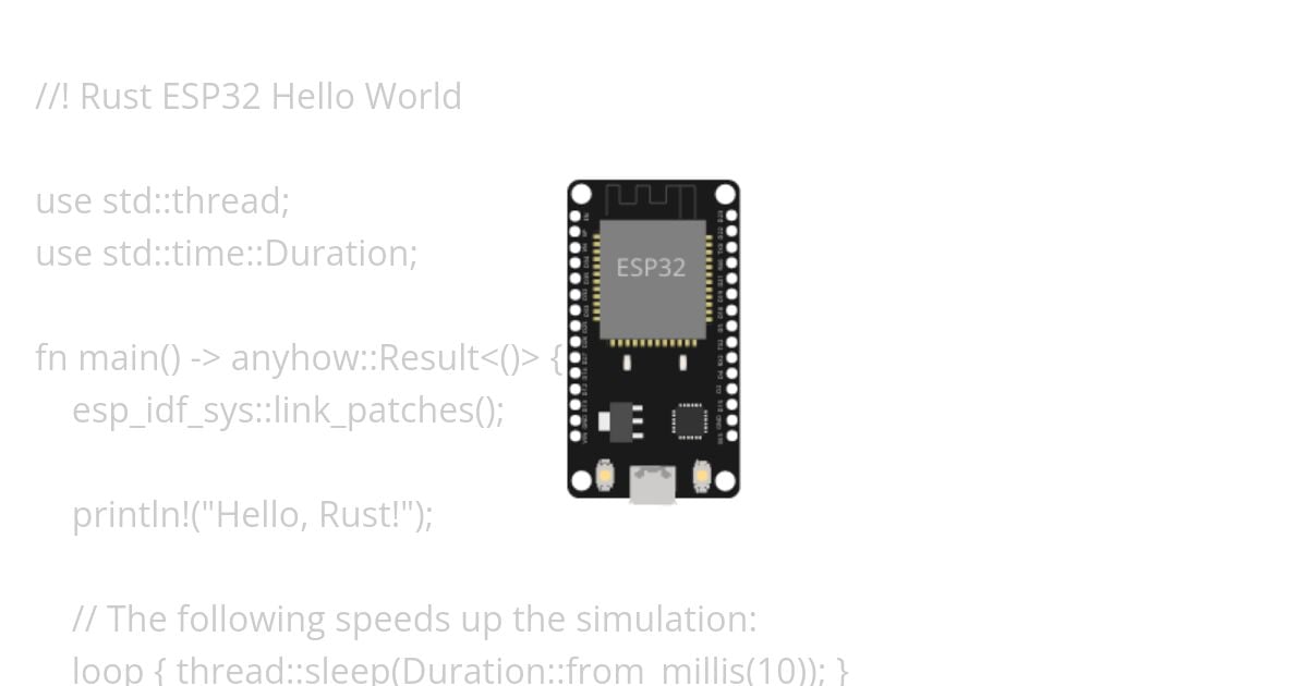 ESP32 Rust Hello World simulation