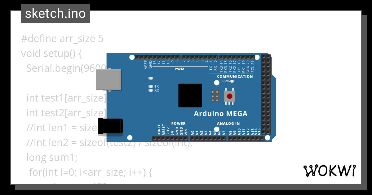 Array Average Wokwi Esp Stm Arduino Simulator