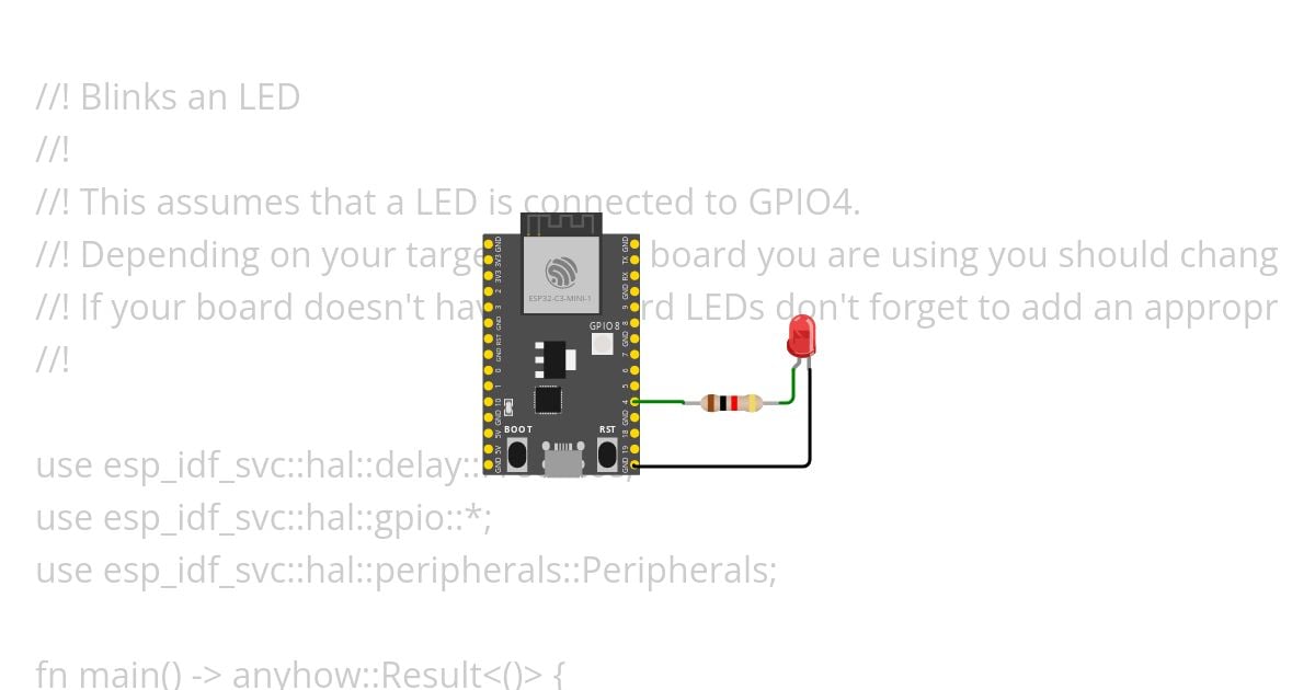 [esp32c3 | rust | std]  blinky simulation