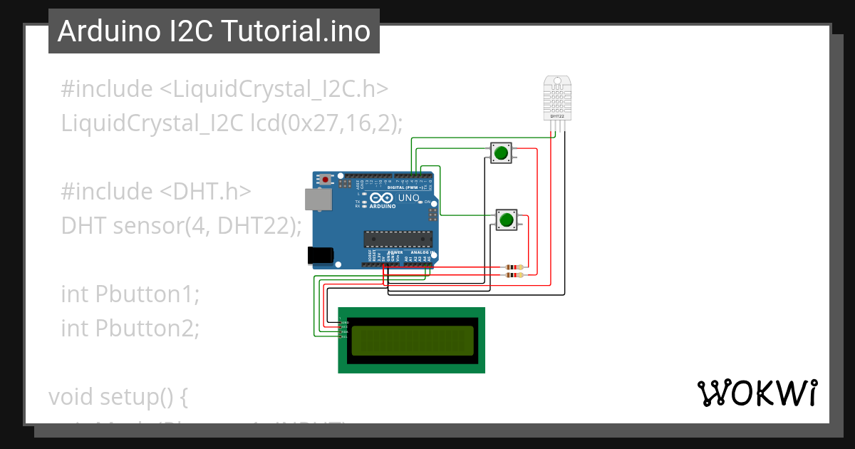 Arduino I2C Tutorial.ino - Wokwi ESP32, STM32, Arduino Simulator