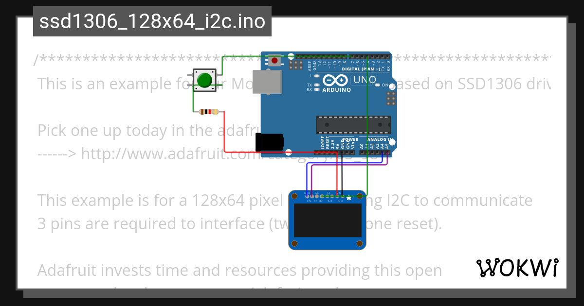 Progress Bar Ssd1306 128x64 I2c Ino Wokwi Arduino And Esp32 Simulator ...