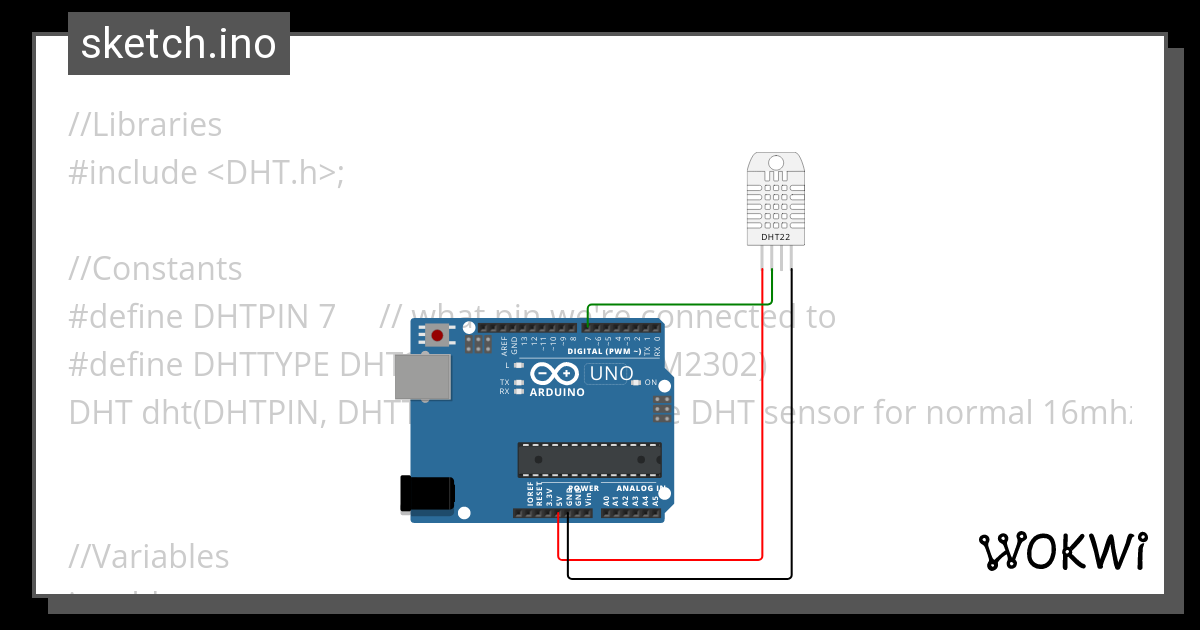 Sensor DHT22 - Wokwi ESP32, STM32, Arduino Simulator