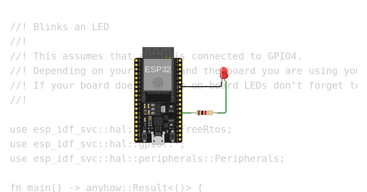 [esp32 | rust | std]  blinky simulation