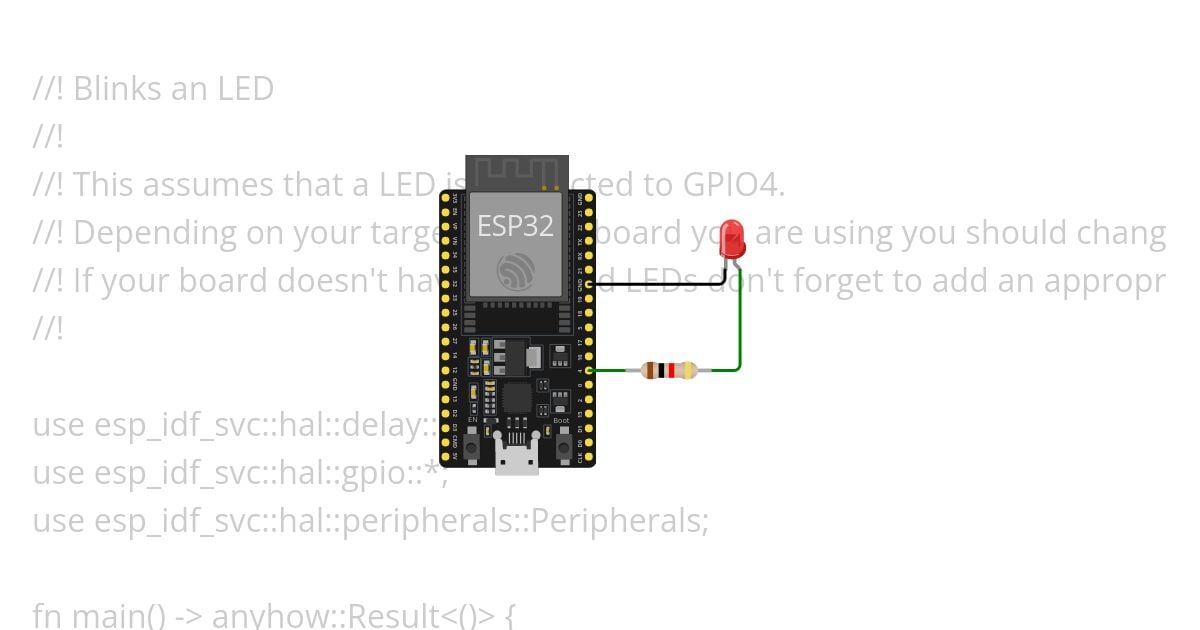 [esp32 | rust | std]  blinky simulation