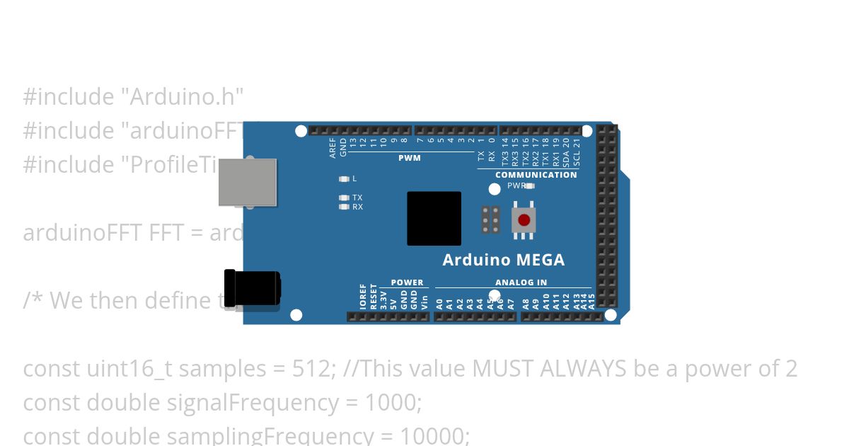 arduinoFFT_timingtest.ino simulation
