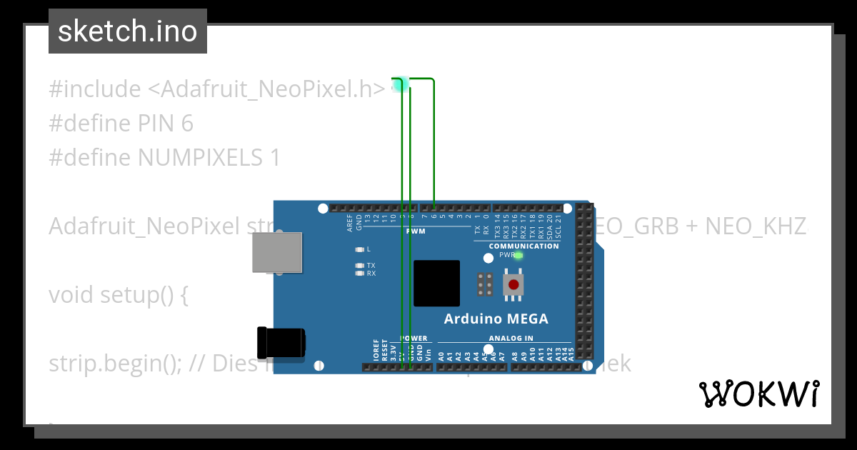 Neopixel_Solo-Probe - Wokwi ESP32, STM32, Arduino Simulator