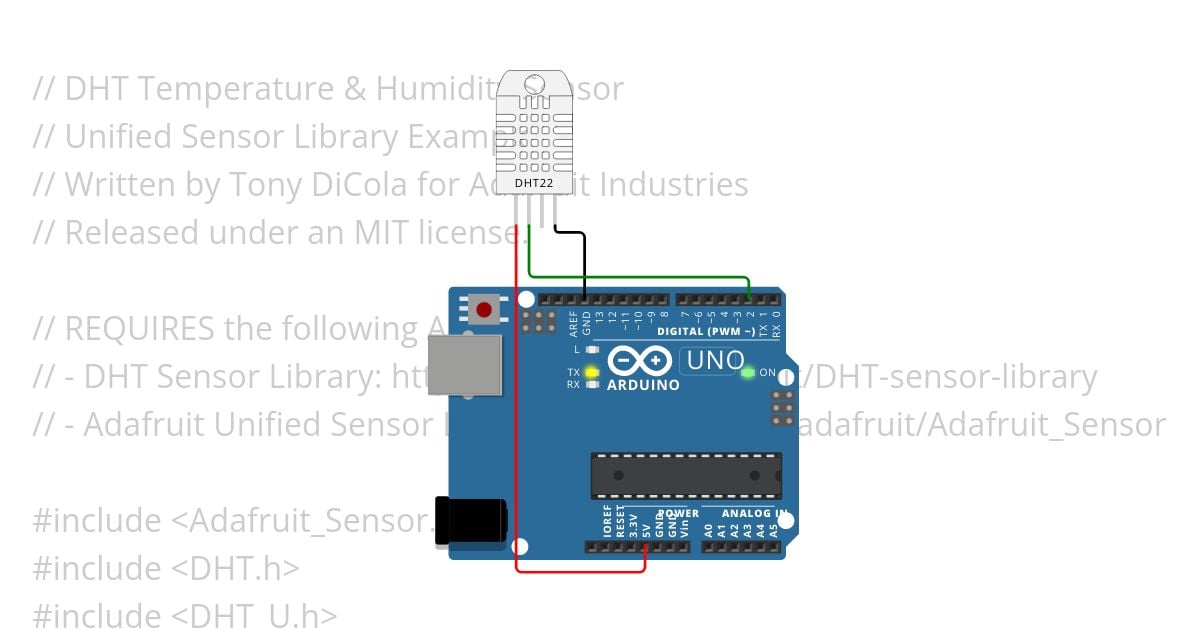 DHT_Unified_Sensor.ino simulation