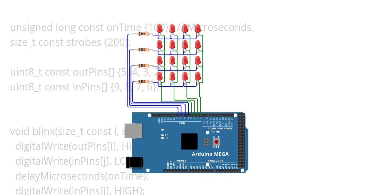 LED matrix simulation