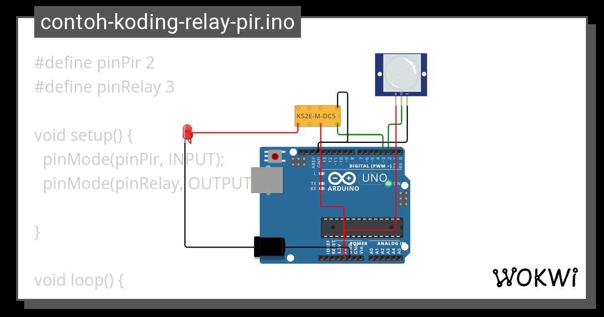 contoh-koding-relay-pir.ino - Wokwi Arduino and ESP32 Simulator