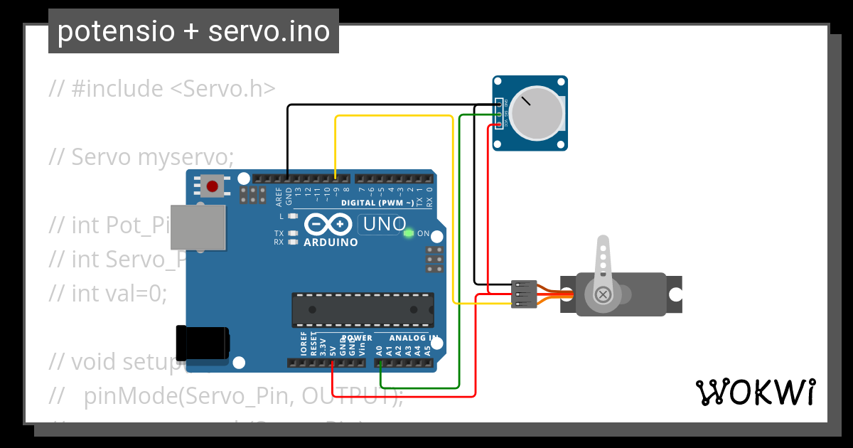 Servo Dan Potensio Wokwi Arduino And Esp32 Simulator