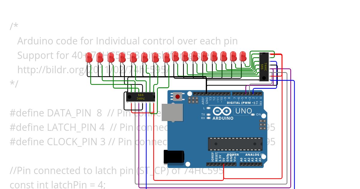 shift-74hc595.ino simulation