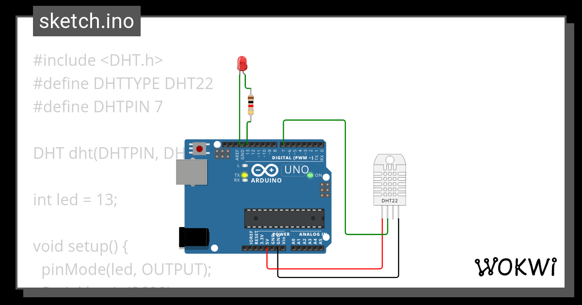 Pengukuran Suhu Kelembapan Menggunakan Led Dan Buzzer Wokwi Arduino Vrogue