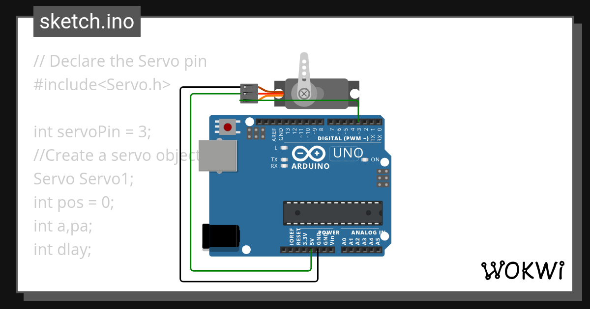 single motor inputs given - Wokwi ESP32, STM32, Arduino Simulator