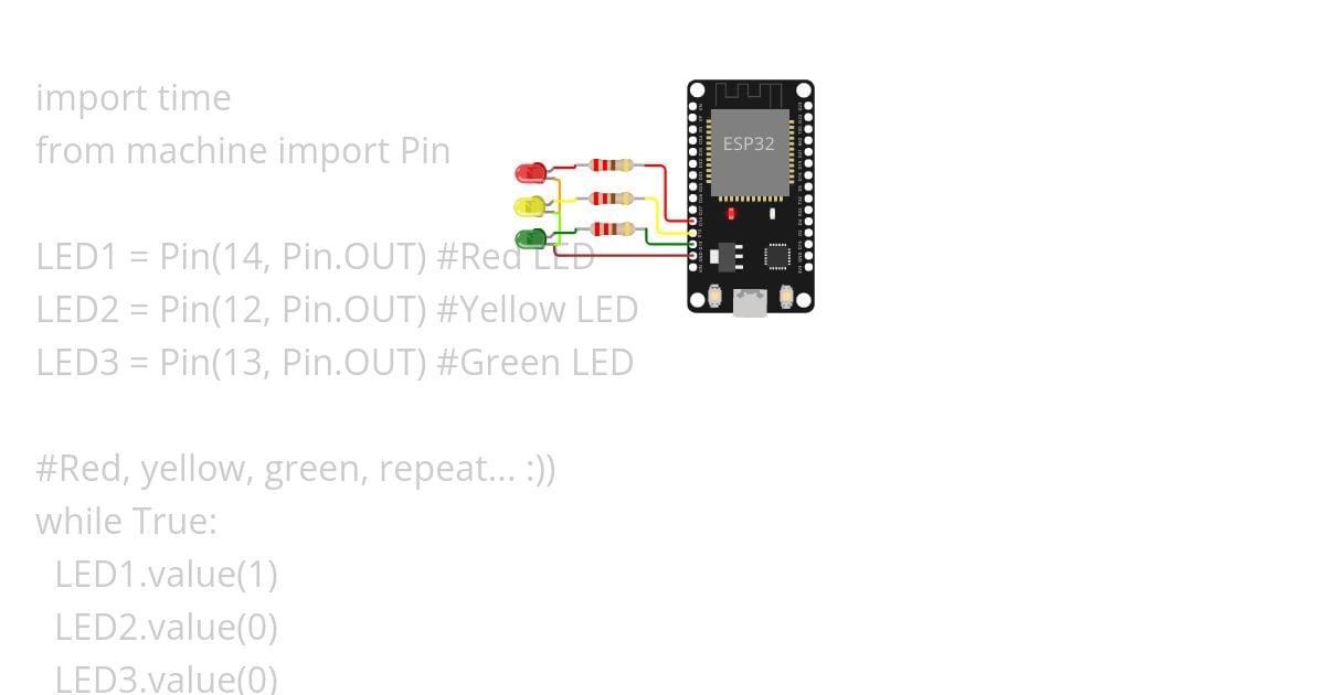 Traffic light with ESP32.py simulation