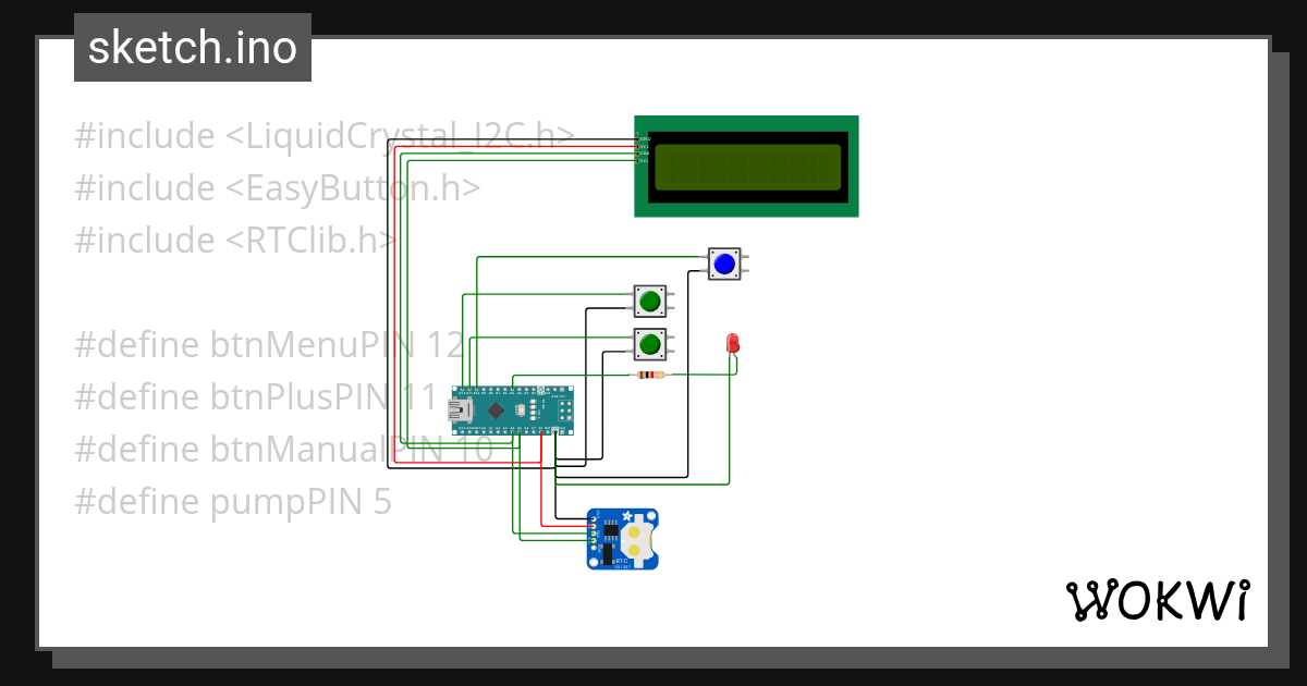 irrigation.ino Wokwi Arduino and ESP32 Simulator