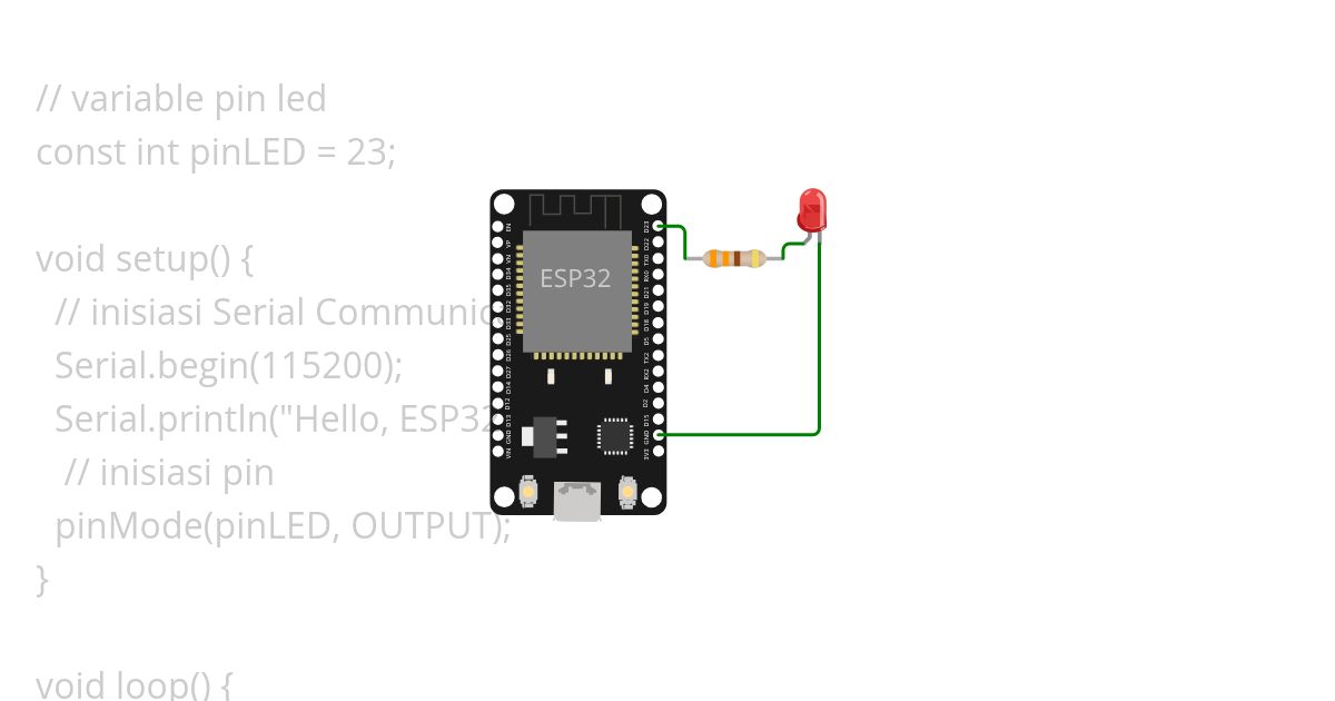 Edspert - Pelatihan 4 - Sesi 1 - Blinking Led simulation