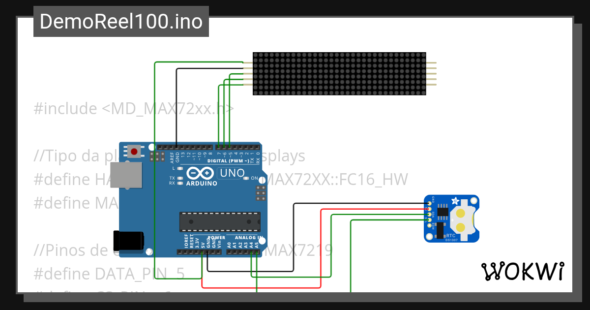 DemoReel100.ino - Wokwi ESP32, STM32, Arduino Simulator