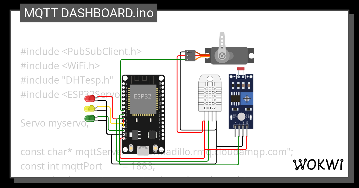 MQTT DASHBOARD Ino Wokwi ESP STM Arduino Simulator