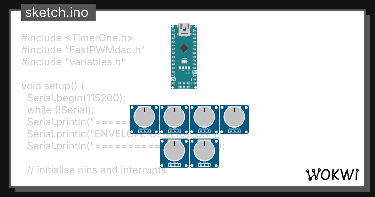 Envelope Generator - Wokwi ESP32, STM32, Arduino Simulator