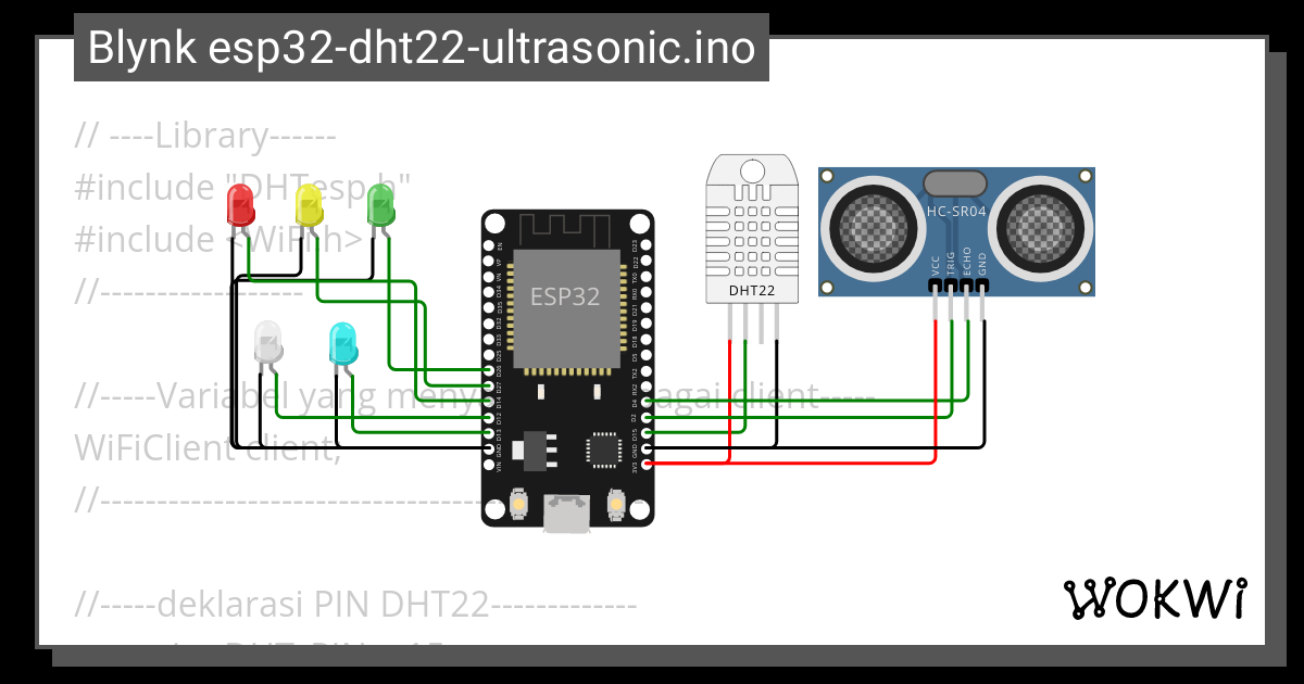 Blynk Esp32 Dht22 Ultrasonic Ino Wokwi Arduino And Esp32 Simulator Vrogue 7706