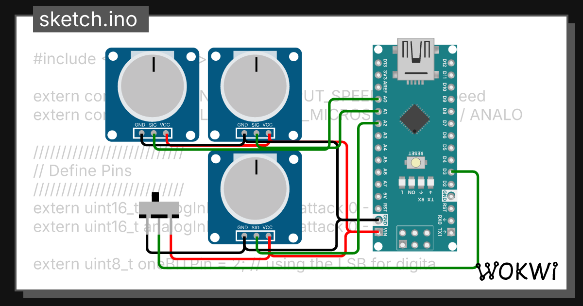 Reactive Noise Generator DIP 8 V2 Wokwi Arduino And ESP32 Simulator
