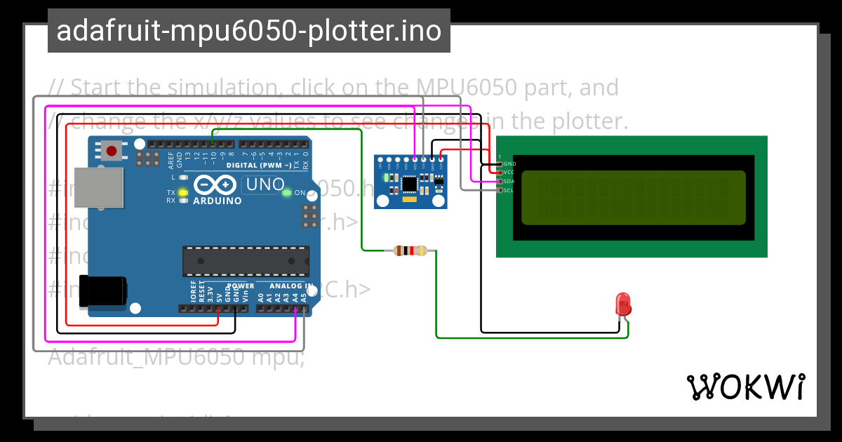 adafruit-mpu6050-plotter.ino - Wokwi ESP32, STM32, Arduino Simulator