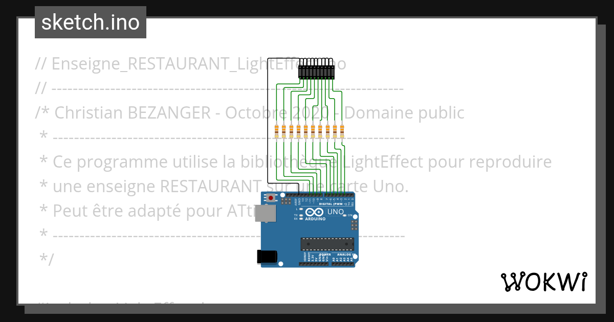 LR_ENSEIGNE_RESTO - Wokwi ESP32, STM32, Arduino Simulator