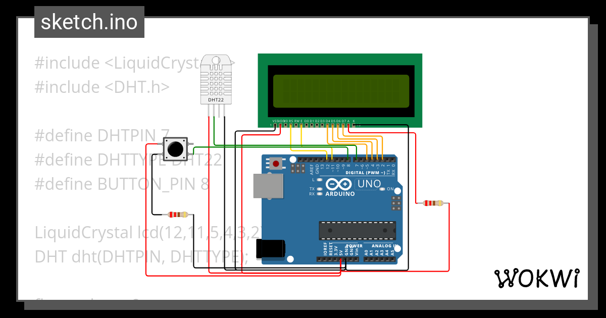 LCDStatusBar - Wokwi ESP32, STM32, Arduino Simulator