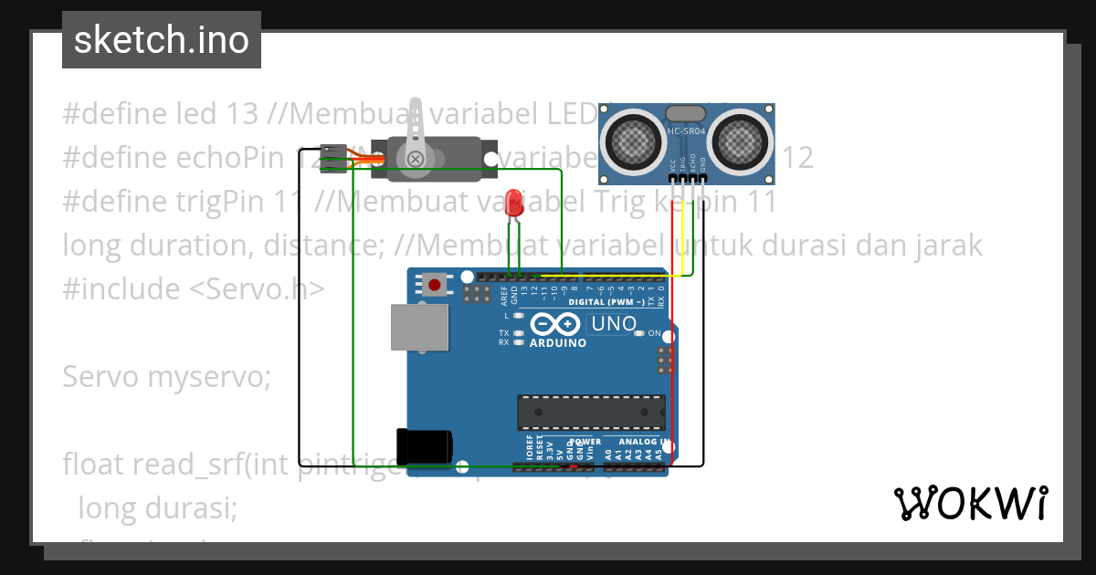 PALANG PINTU KERETA - Wokwi Arduino and ESP32 Simulator