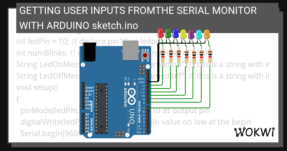 GETTING USER INPUTS FROMTHE SERIAL MONITOR WITH ARDUINO sketch.ino ...