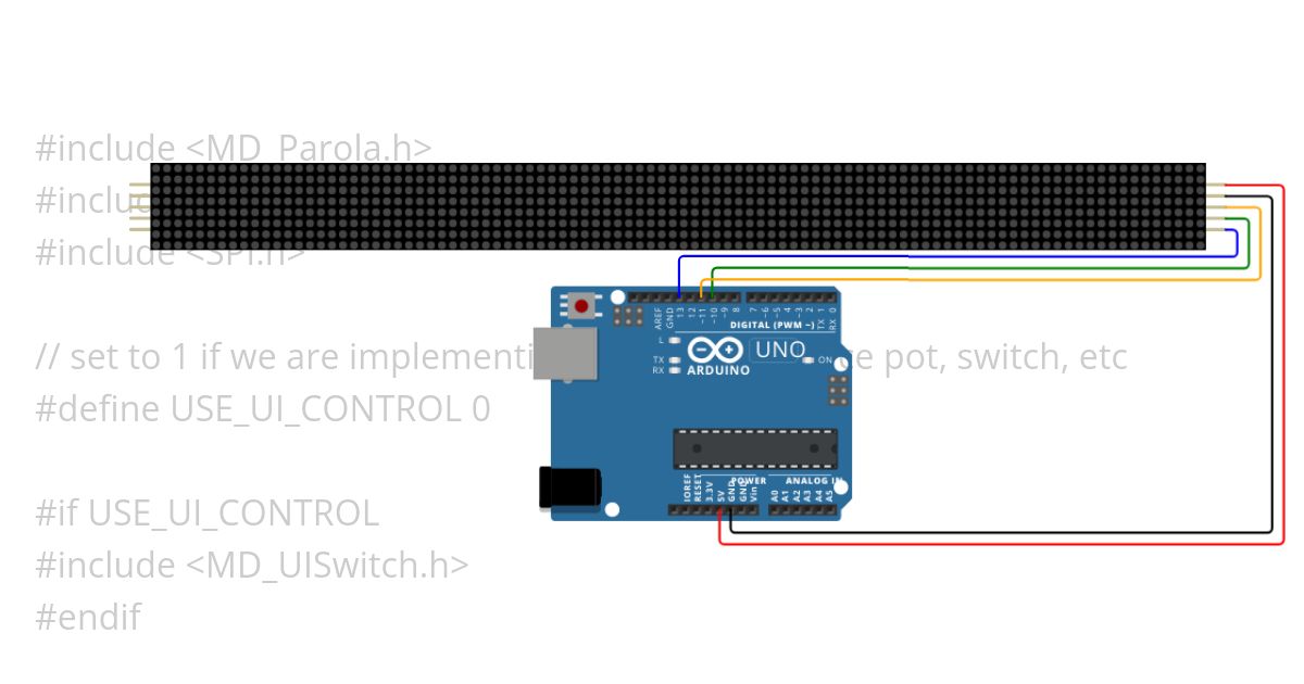 Parola_Scrolling.ino simulation