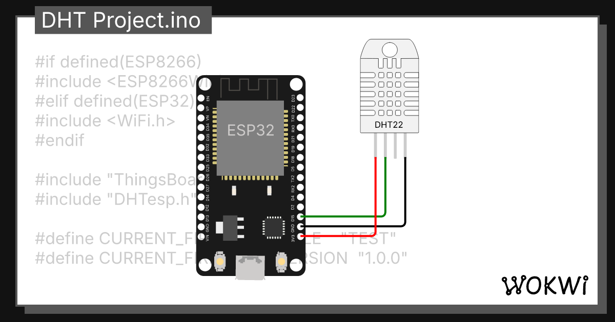 DHT Project.ino - Wokwi ESP32, STM32, Arduino Simulator
