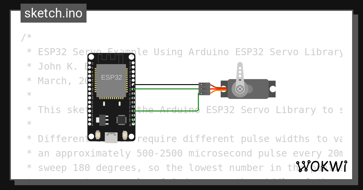 Sketch ino wokwi arduino and esp32 simulator