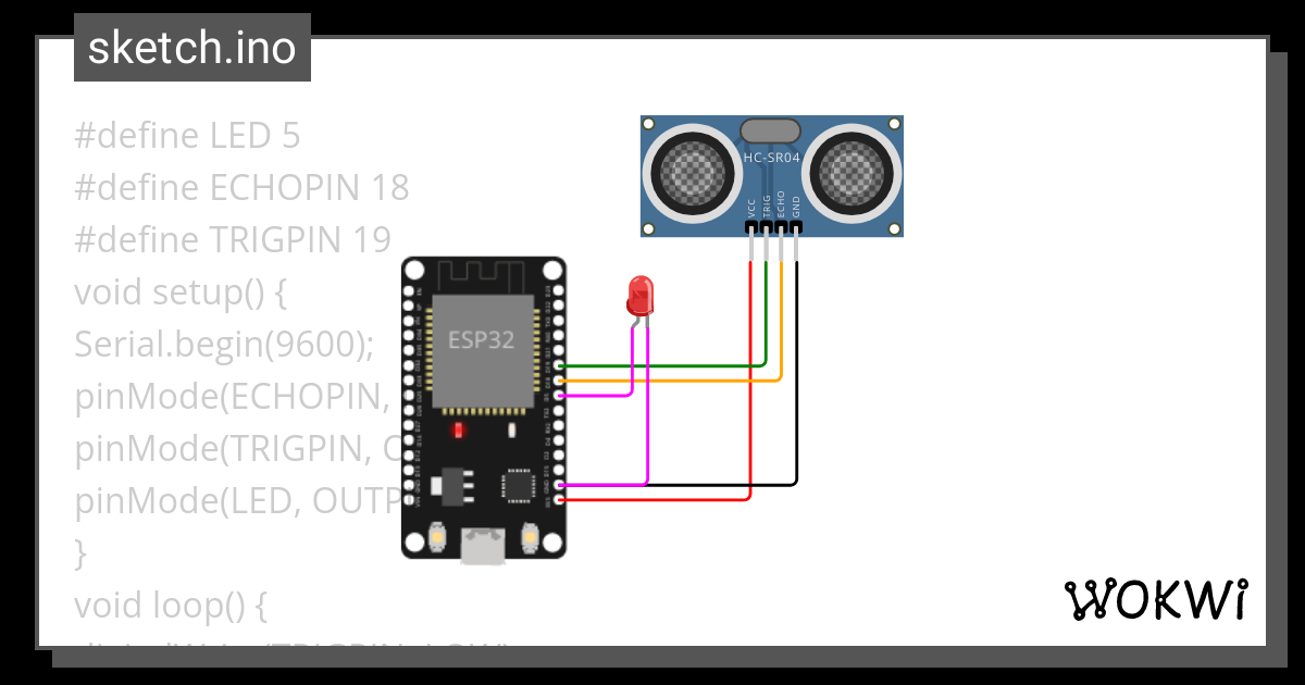 Ultrasound Sensor With Led Wokwi Esp Stm Arduino Simulator My Xxx Hot Girl