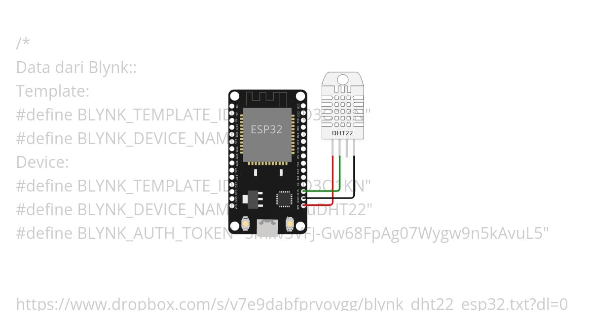 ESP32 Blynk DHT22 simulation