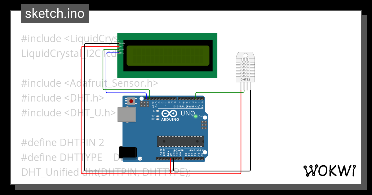 DHT22 - Wokwi ESP32, STM32, Arduino Simulator