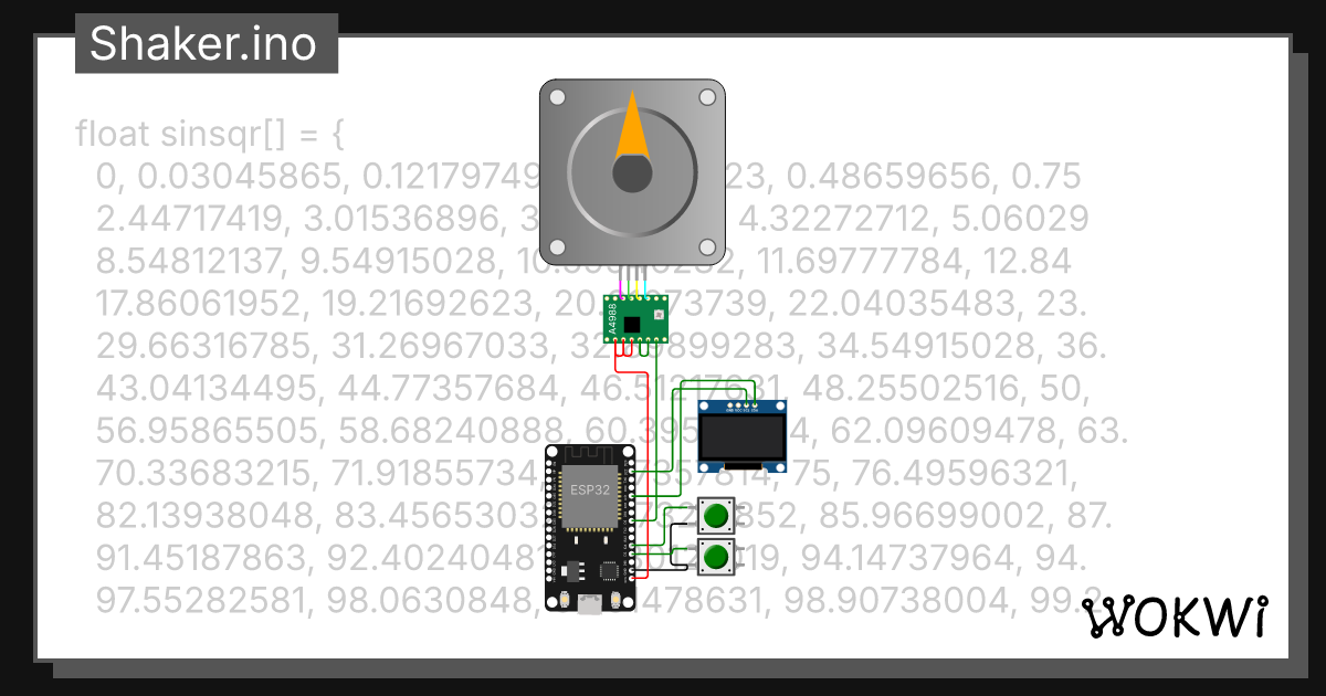 Shaker.ino - Wokwi ESP32, STM32, Arduino Simulator