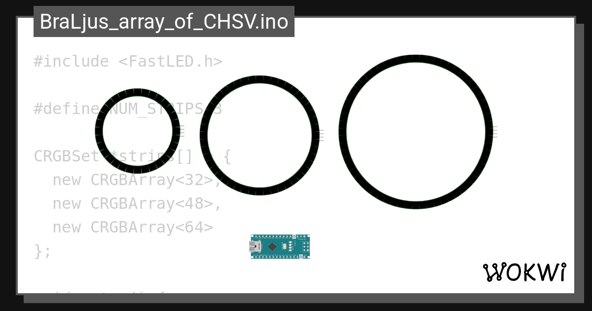 Braljus array of chsv ino wokwi esp32 stm32 arduino simulator