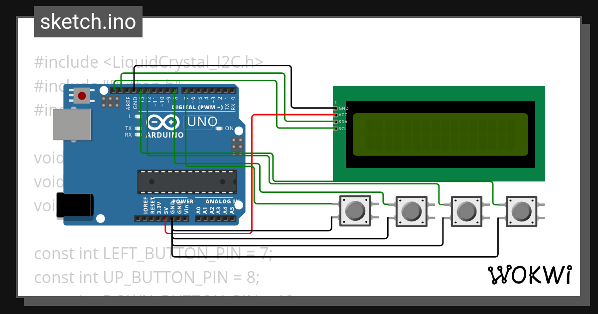 User Interface Menu 3 - Wokwi Arduino and ESP32 Simulator
