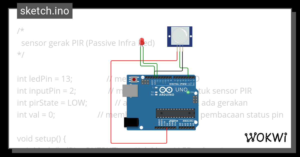 Sensor Gerak Atha B Wokwi Esp Stm Arduino Simulator