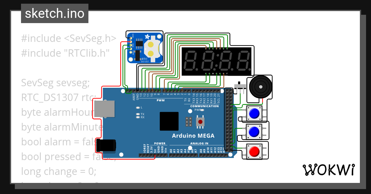 clock.ino - Wokwi ESP32, STM32, Arduino Simulator