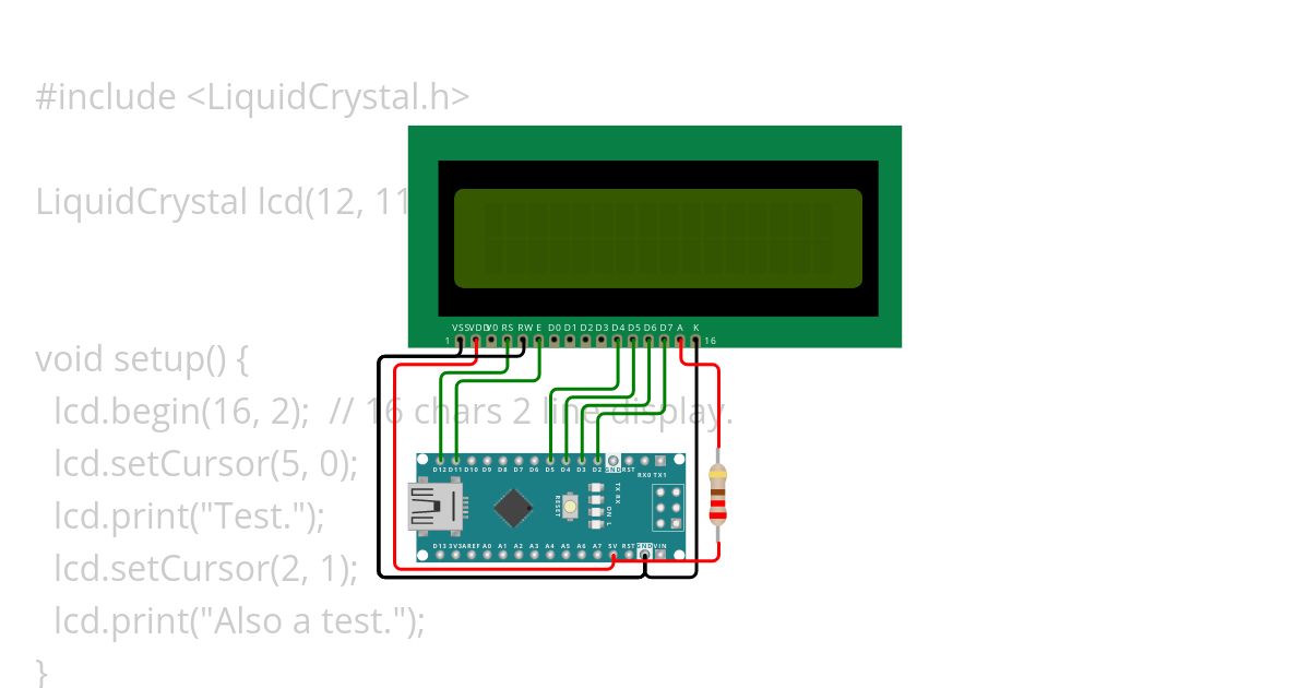 LCD test simulation