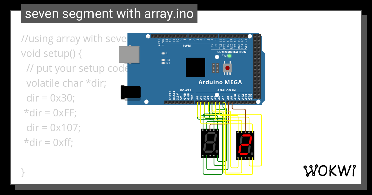 Seven Segment Display With Arduino Wokwi Esp32 Stm32 5250