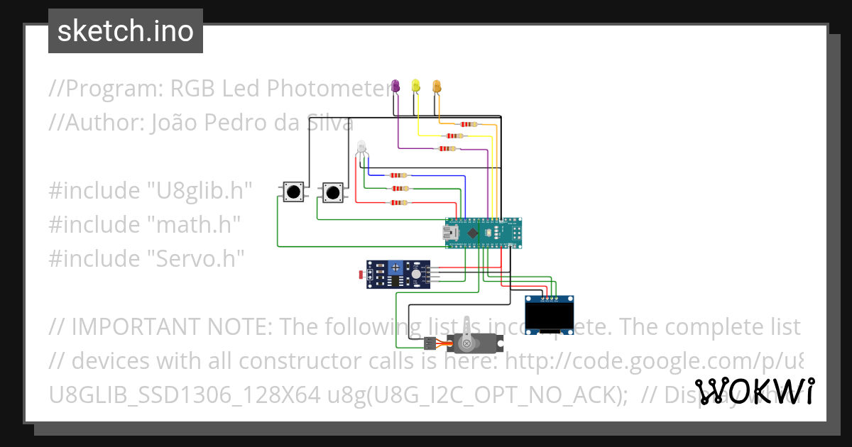 photometer Wokwi Arduino and ESP32 Simulator