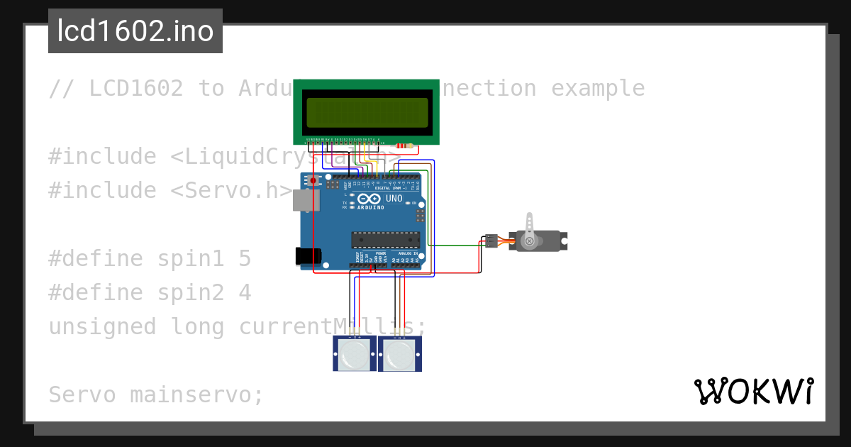 Lcd1602 ino wokwi esp32 stm32 arduino simulator